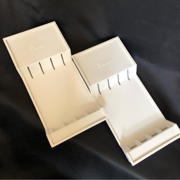 Cutco Kitchen Cutco Set Of 2 White Plastic Knife Holders Drawer Or